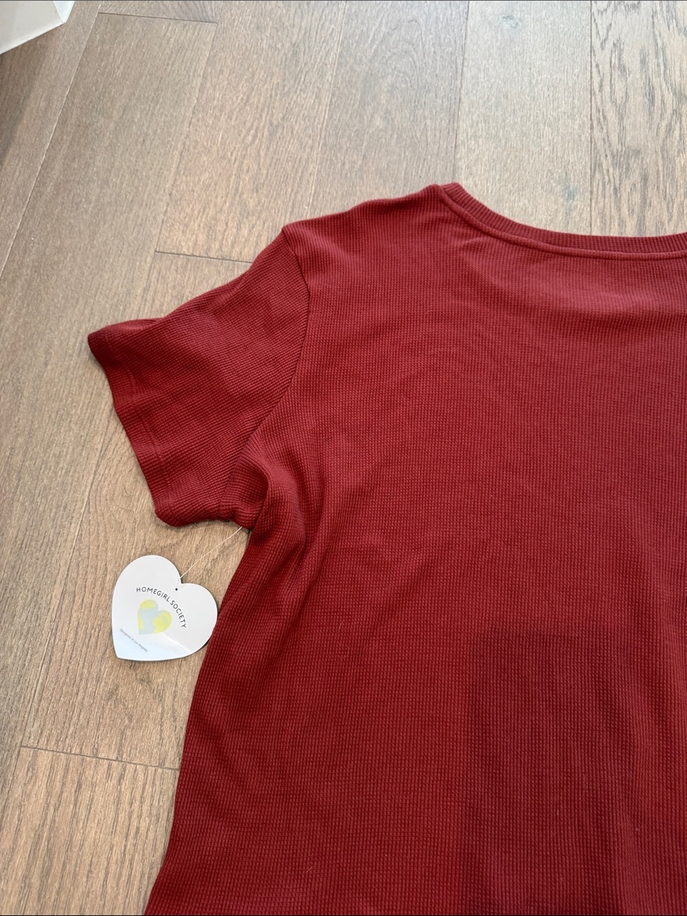 NWT Butterfly Dream Festival Crop Short Sleeve Burgundy Women’s 3X Summer Top - Picture 8 of 11